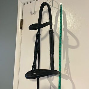 Classic Full Sized Black Dressage Bridle